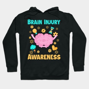 Brain Injury Awareness Mental Health Awareness Mindfulness copy Hoodie